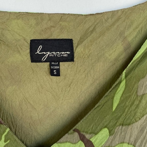 LYNN RITCHIE 100% Silk Camo Maxi dress Womens size S/M - Picture 6 of 15